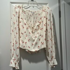 Reformation Cherry Pattern Top